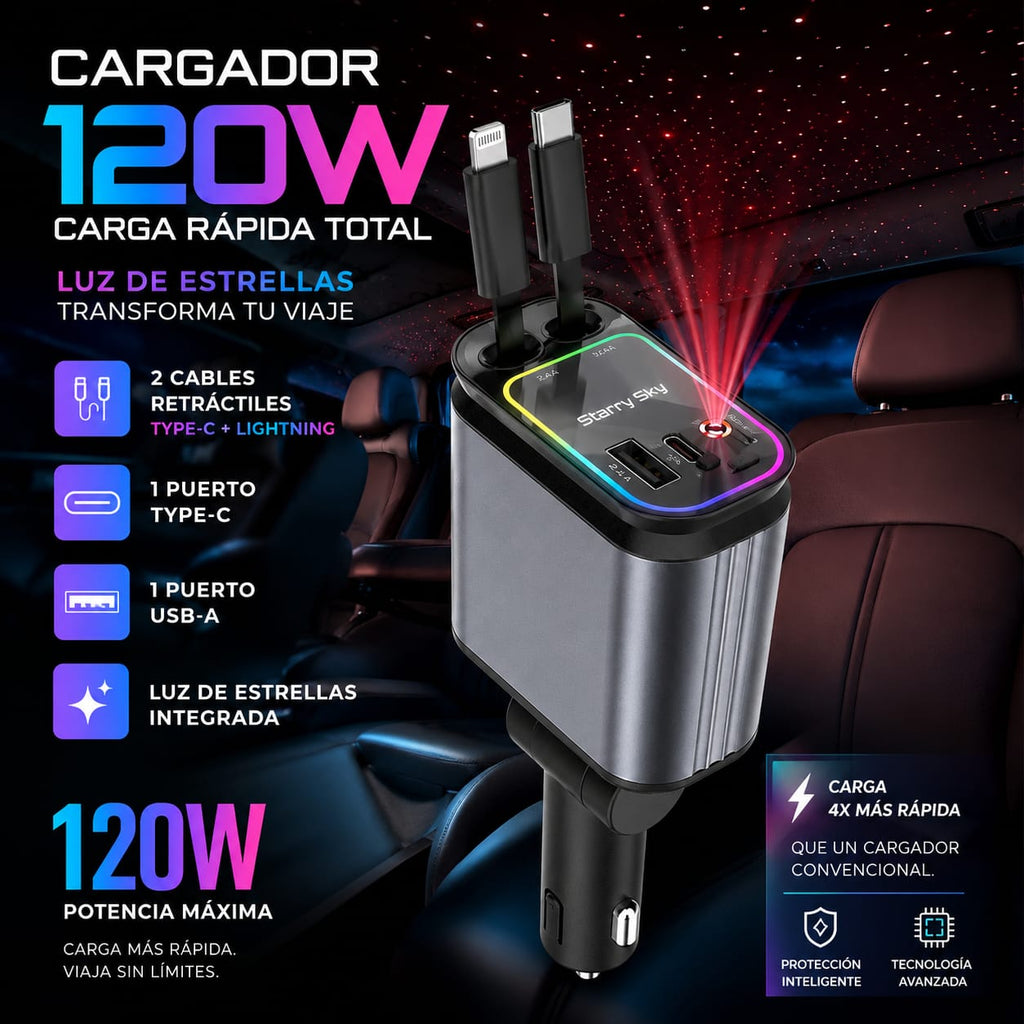 CARGADOR MULTIFUNCIONAL -PARA  AUTOS
