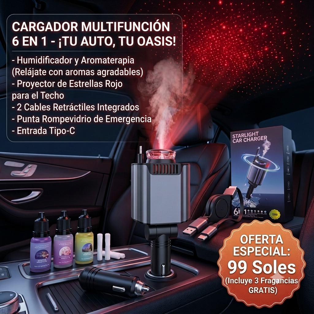 CARGADOR 6 EN 1 CARGA RÁPIDA
